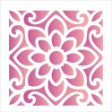 Stencil OPA 1735 Ladrilho Flor 14×14 cm