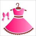 Stencil OPA 1856 Infantil Vestido 10×10 cm
