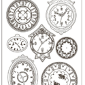 Καλούπι εύκαμπτο 21x29cm, Stamperia, Garden of Promises, Clock 4536