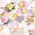 Χαρτοπετσέτα για decoupage, 1τεμ, Wedding Bells Rose