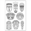 Καλούπι εύκαμπτο A4, 21x29cm, Stamperia, Savana, Tribal masks 4533