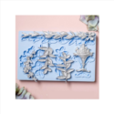 Καλούπι σιλικόνης, Φύλλα και γλάστρα, 20,1×12,6cm