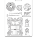 Καλούπι εύκαμπτο A4, 21x29cm, Stamperia, Magic Forest, Door and elements 4558