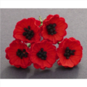 Λουλούδια POPPY FLOWERS RED, 20mm