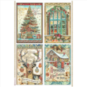 Ριζόχαρτο decoupage χριστουγεννιάτικο Stamperia 21x29cm, 4796 Christmas Greetings 4 cards