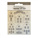 Chipboard Stamperia 14x14cm, Little Houses