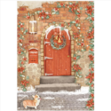 Ριζόχαρτο decoupage χριστουγεννιάτικο Stamperia 21x29cm,4804  All Around Christmas, Red door