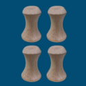 ΞΥΛΙΝΟ ΣΕΤ ΠΟΔΙΩΝ 1 σετ (4τεμ) 4cm