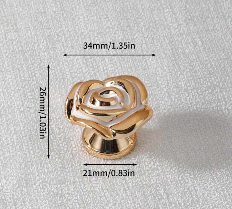 Πόμολο χρυσό τριαντάφυλλο