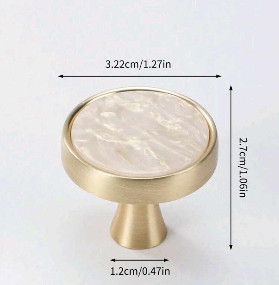 Πόμολο χρυσό με πέρλα