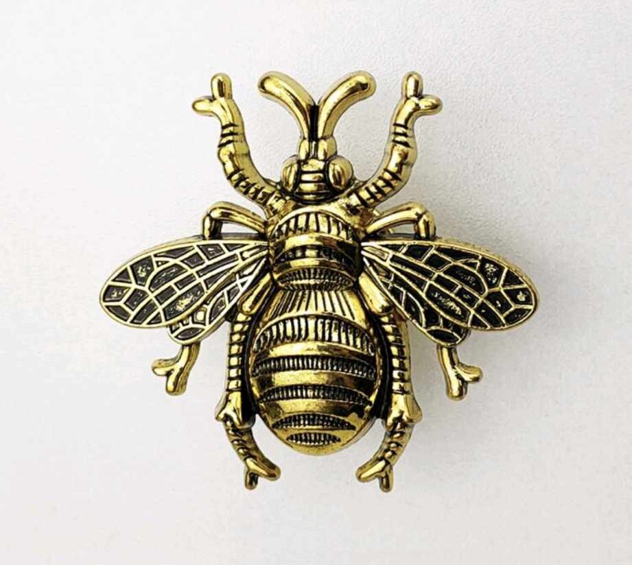 Πόμολο αντικέ χρυσή μέλισσα
