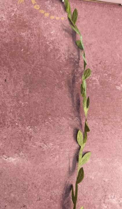 Κορδονάκι πράσινο με φυλλαράκια 1μέτρο