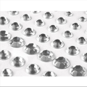 Αυτοκόλλητες πέρλες crystal με βάση, 6-12mm, 91 τεμ.