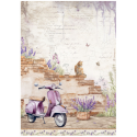 Ριζόχαρτο ντεκουπάζ Stamperia 21x29cm A4, Lavender, Vespa 4885