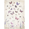 Ριζόχαρτο ντεκουπάζ Stamperia 21x29cm A4, Lavender, Butterflies 4884