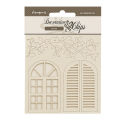 Chipboard Stamperia 14x14cm, Golden Harmony, Windows