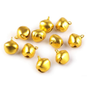 Κουδουνάκια μεταλλικά μίνι, χρυσά, 13x16mm, 10 τεμ.