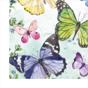 Χαρτοπετσέτα για decoupage, 1τεμ, Πολύχρωμες πεταλούδες