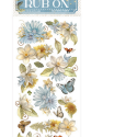 Χαλκομανίες (Rub-On) 10.16×21.6cm Stamperia, Hidden Grove, Flowers and butterfly