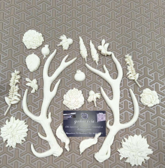 Στοιχείο ελαστικής ρητίνης κέρατα και λουλούδια