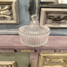 Φοντανιέρα γυάλινη vintage με καπάκι 14χ10εκ.
