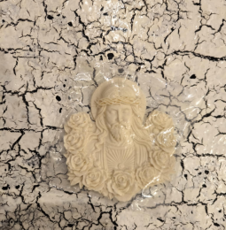 Στοιχείο ελαστικής ρητίνης Ιησούς με τριαντάφυλλα 10χ9εκ.