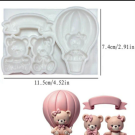 Καλούπι αερόστατο και αρκουδάκια 11,5χ7,4εκ.