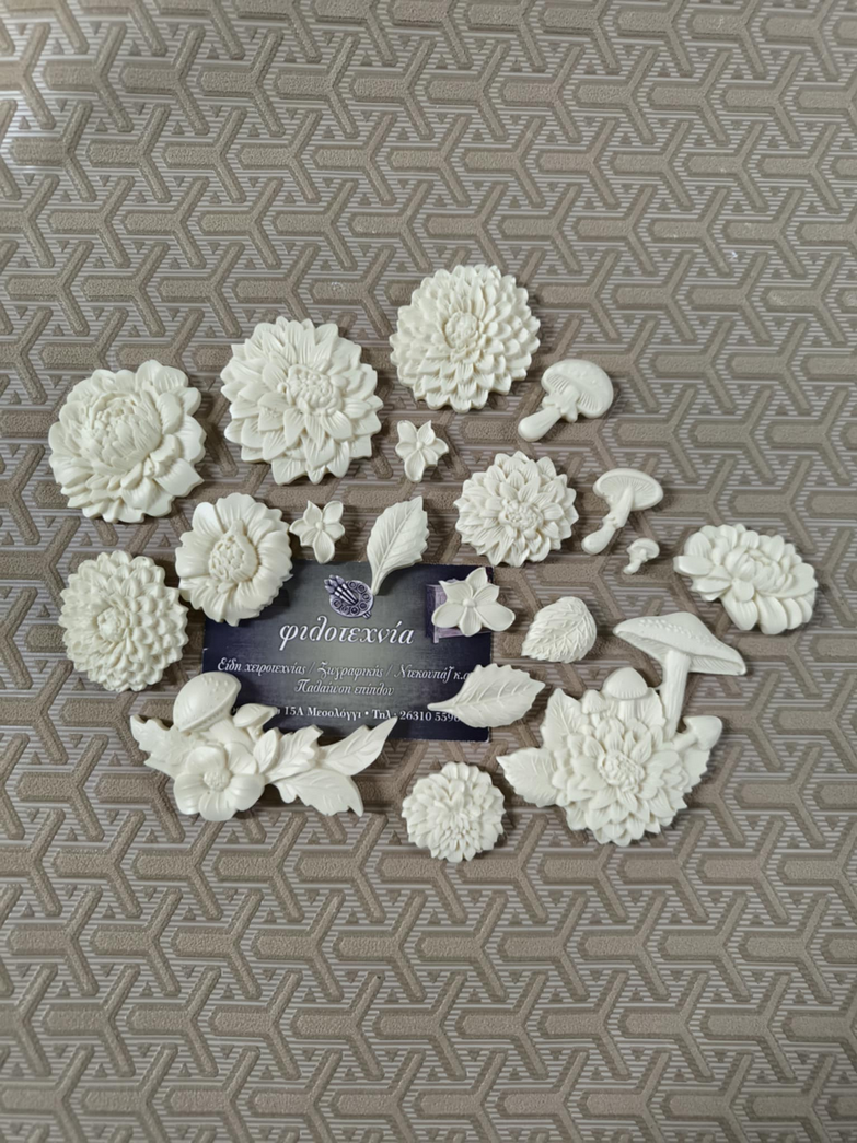 Στοιχείο ελαστικής ρητίνης λουλούδια