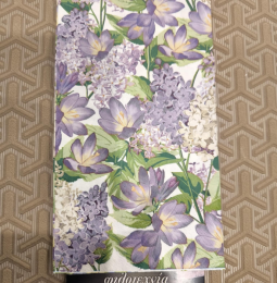 Χαρτοπετσέτα για decoupage 33×40εκ. μωβ λουλούδια