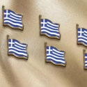 Μεταλλική καρφίτσα σημαία ελληνική 2χ2εκ.