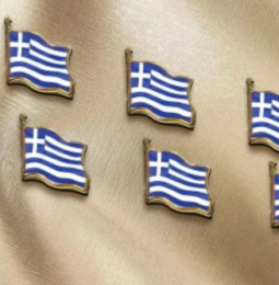 Μεταλλική καρφίτσα σημαία ελληνική 2χ2εκ.