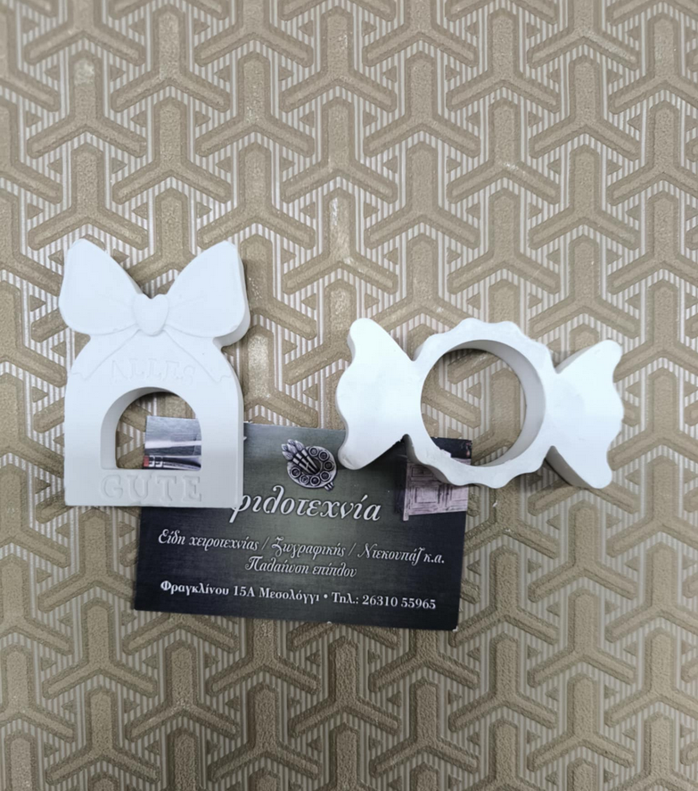 Πολυεστερικό αντικείμενο δαχτυλίδια για πετσέτες 6,5χ4,5εκ. 7,5χ4εκ.