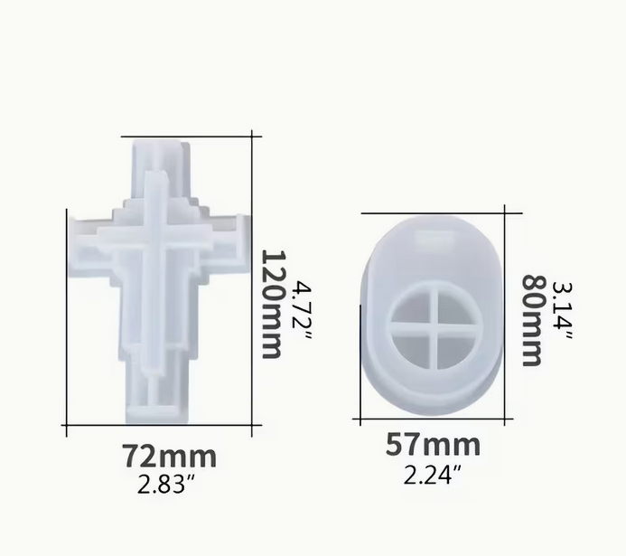 Καλούπι σταυρός με βάση 12χ7εκ.