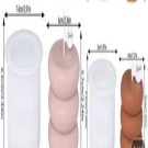 Καλούπι για κερί κύλινδρος 2 τεμάχια 6χ6εκ. και 4χ5εκ.