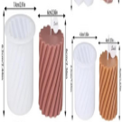 Καλούπι για κερί κύλινδρος 2 τεμάχια 7χ6εκ. και 4χ4εκ.