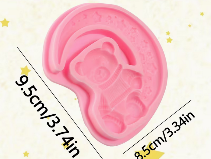 Καλούπι αρκουδάκι στο φεγγάρι 8,5χ9,5εκ.