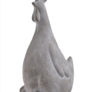 Κοτούλα από τσιμέντο, φθαρμένο γκρι, 14.5x20cm