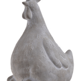 Κοτούλα από τσιμέντο, φθαρμένο γκρι, 14.5x20cm