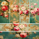 Ριζόχαρτο Maja’s Memories, 30x42cm, Πράσινη ταπετσαρία, MDR1141