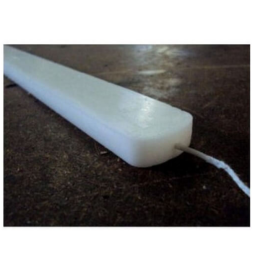 Λαμπάδα κερί παραλληλόγραμμη πλακέ λευκό 38cm