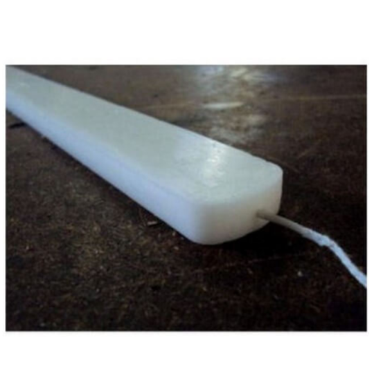 Λαμπάδα κερί παραλληλόγραμμη πλακέ λευκό 38cm