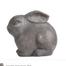 Κουνελάκι κεραμικό γκρι, 17cm
