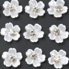 Λουλουδάκι περλέ με στρας 10τεμάχια