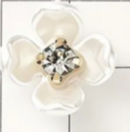 Λουλούδι περλέ με στρας 10 τεμάχια