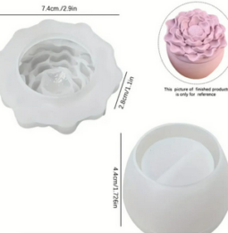 Καλούπι βάζο με καπάκι λουλούδι 6χ6εκ.