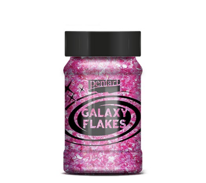 Galaxy Flakes Pentart,15 g Venus magenta