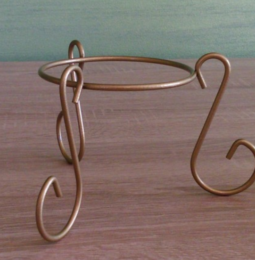 Στάντ μεταλλικό για αυγά bronze